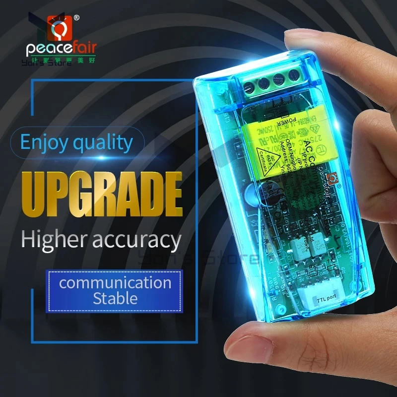 Imagem -02 - Medidor Multifuncional Digital Amp Volt Power Módulo de Teste de Corrente Ttl Pzem004t com Bobina ct Aberta e Fechada 0100a 80260v ac