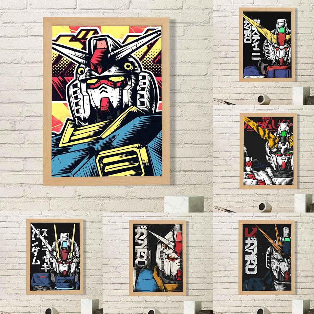 

Boy Room Posters for Wall Decor Classic G-Gundam Japanese Anime Decorative Painting Home and Decoration Poster Canvas Art Prints