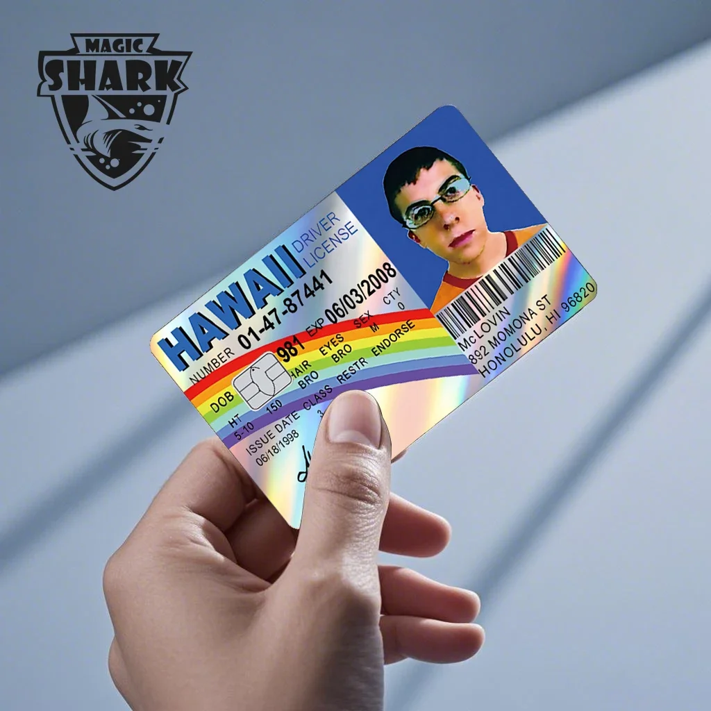 Magic Shark Mcloving Spider Anime Shinny Laser Holographic Matte Skin Film Aufkleber für Debit Bank Kreditkarte – Detail 6
