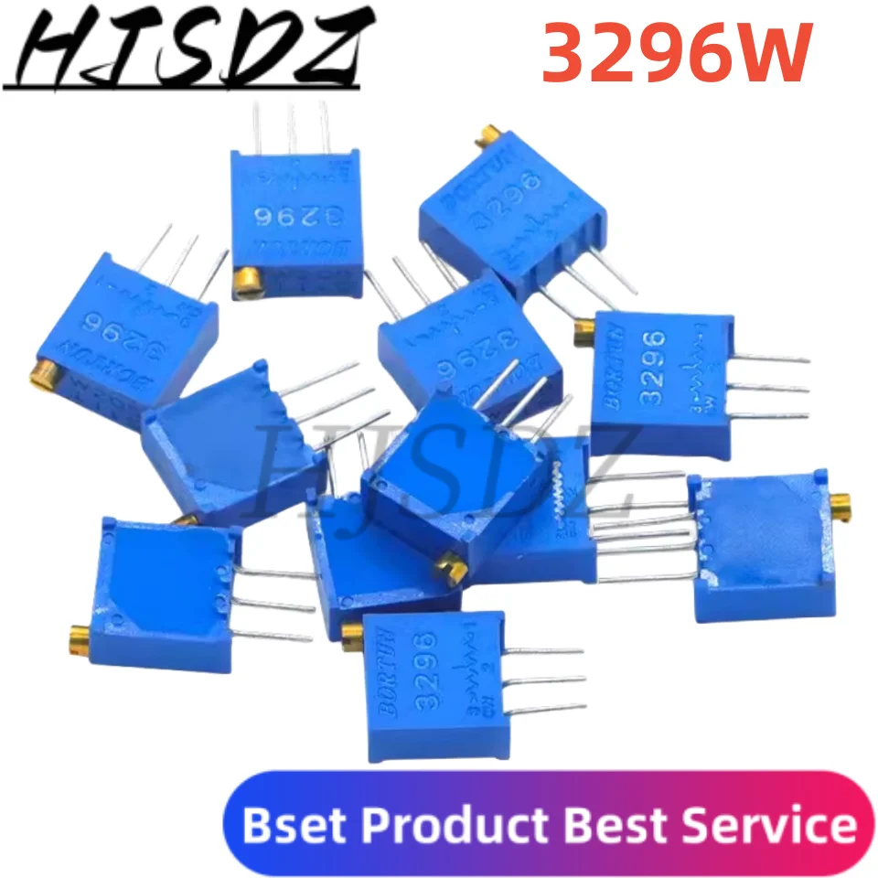 10PCS 3296 potentiometer Kit High Precision 3296W Variable Resistor 100R -1M 200R 500R 1k 2k 5K 10K 20K 50K 100K 200k 500k