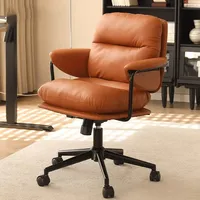 Italian Style Luxury Computer Chair for Home Office High Back Single Sofa Chair Gaming Study Modern Executive Desk Ergonomic