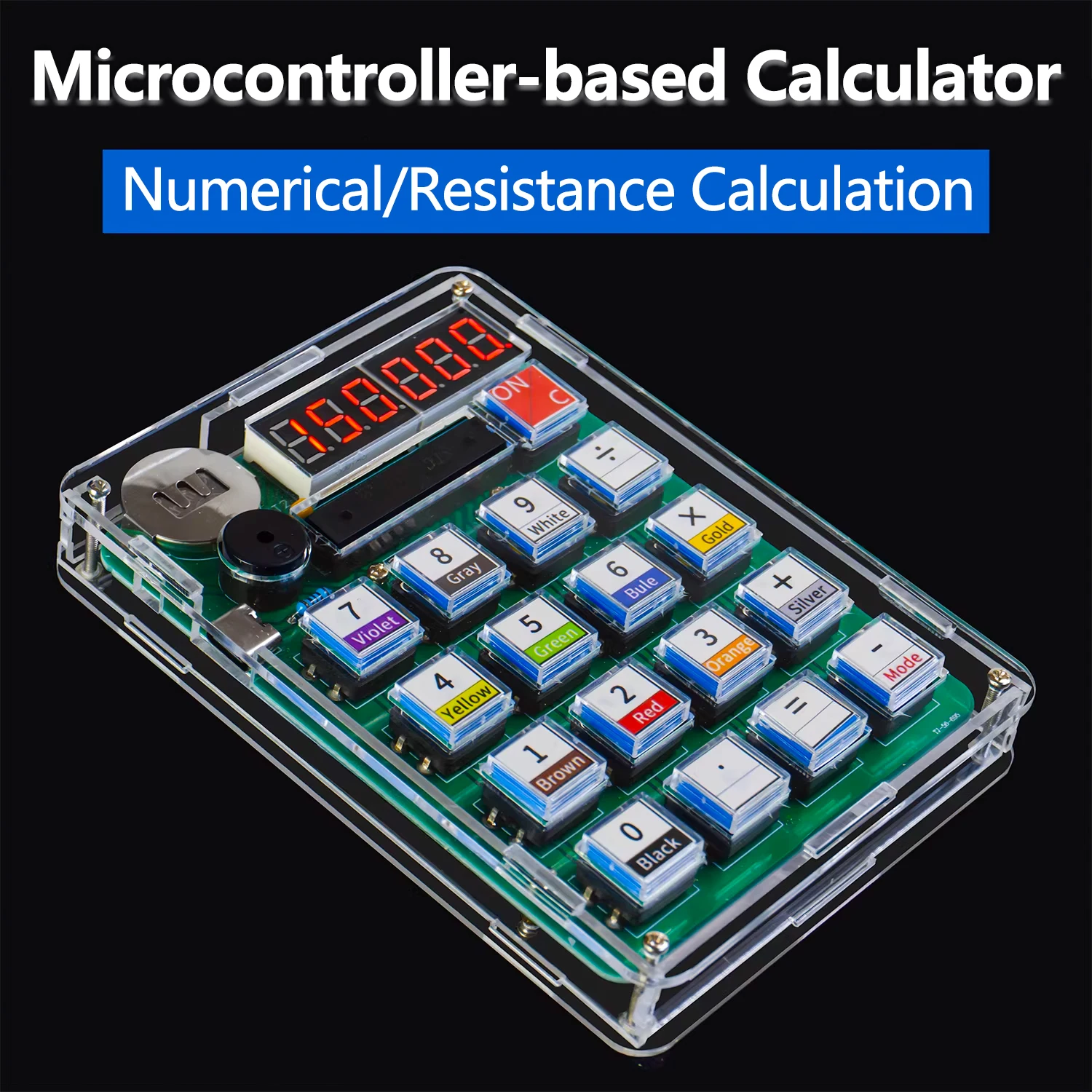 Microcontroller-based Calculator DIY Kit Resistor Value Calculation Soldering Practice Training Components