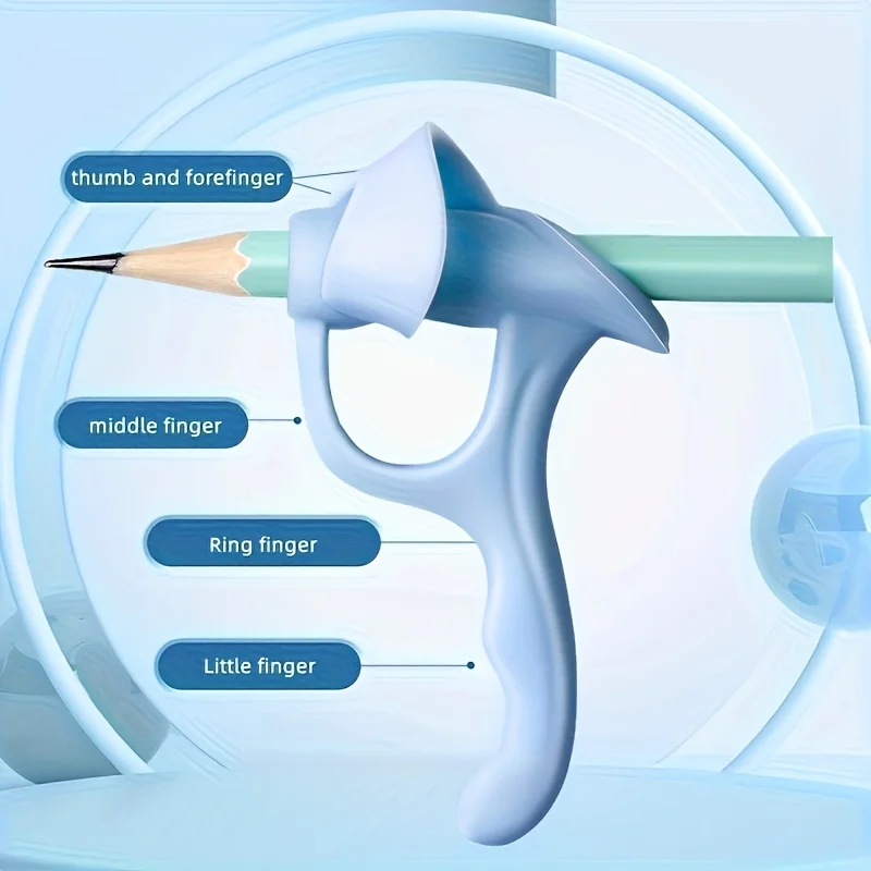 قطعة واحدة من مصححات قبضة قلم السيليكون - أداة ممارسة الكتابة اليدوية مع حاملات أقلام رصاص مطاطية ناعمة، تحسين الموقف وتصحيح الأخطاء