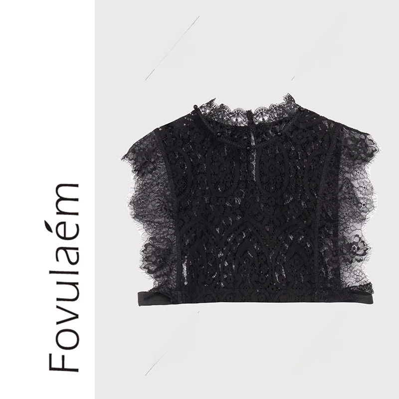 gilet-court-a-dentelle-et-motifs-floraux-pour-femmes-col-fantaisie-vetement-interieur-d'ete-style-coreen-couleur-unie-marque-fovulaem