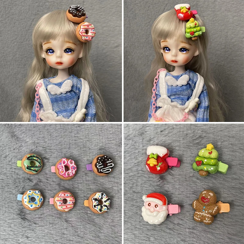 2pcs Fashion Cute 2.5cm Colorful Cartoon Hair Clip Headwear BJD Doll Accessories Children Mini Hair Clip Hairpin