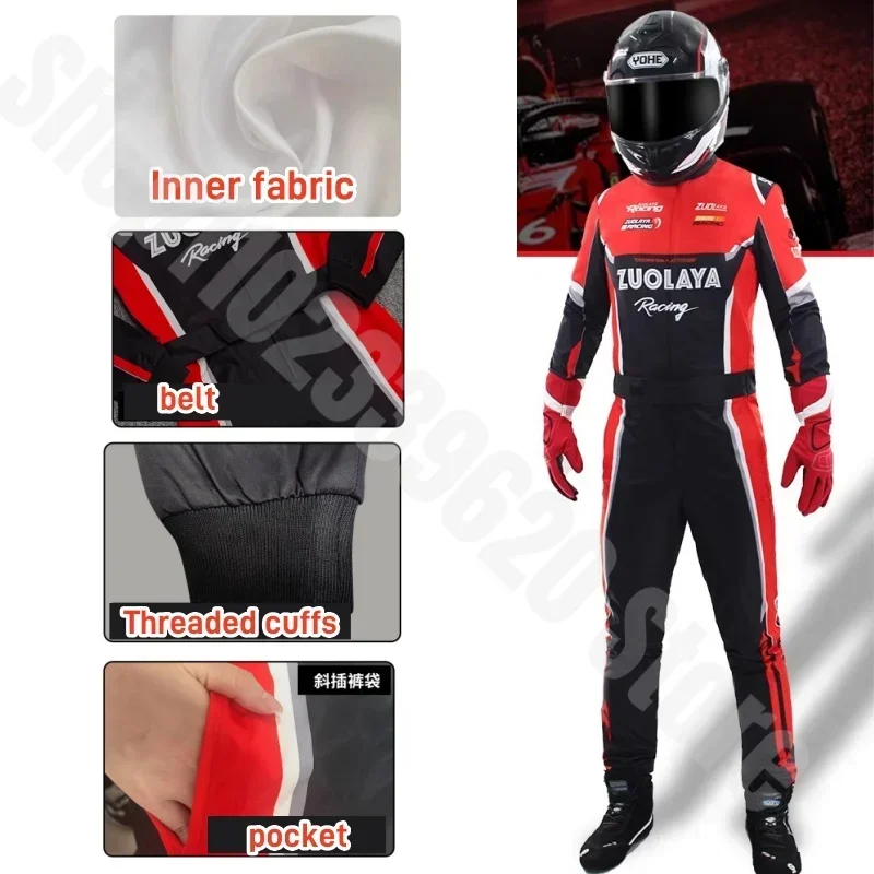 โฟร์ซีซั่น Universal Breathable Kart ชุดแข่ง Off Road Beach Bike Jumpsuit Rally Drift Racing Jumpsuit Kart การฝึกอบรมชุด