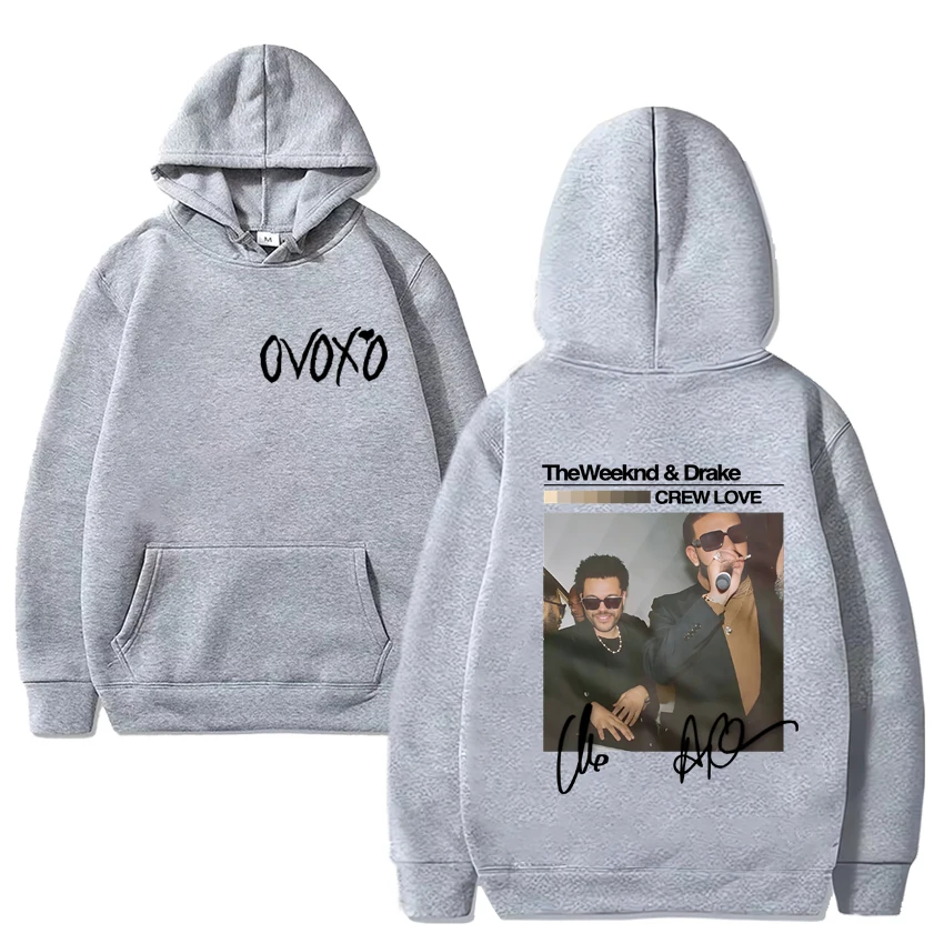 Hot sale Drake And The Weeknd music Graphics Hoodie Men Women vintage hip hop streetwear Unisex Fleece Long sleeve Sweatshirt