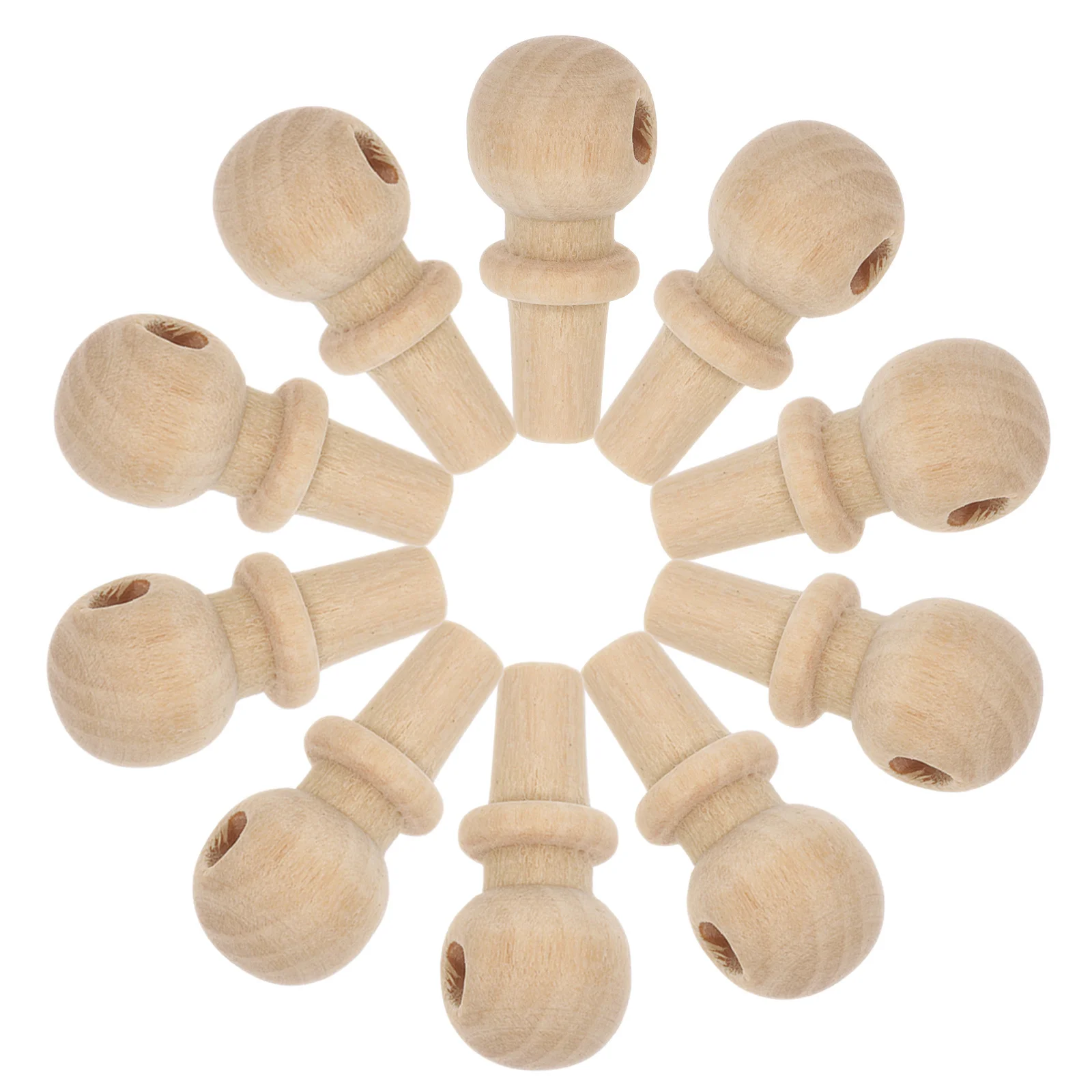 

10Pcs Cork Stoppers for Gourd Bottles Tight Seal Easy Install DIY Crafts Bottle Sealer Wood Finials Accessories