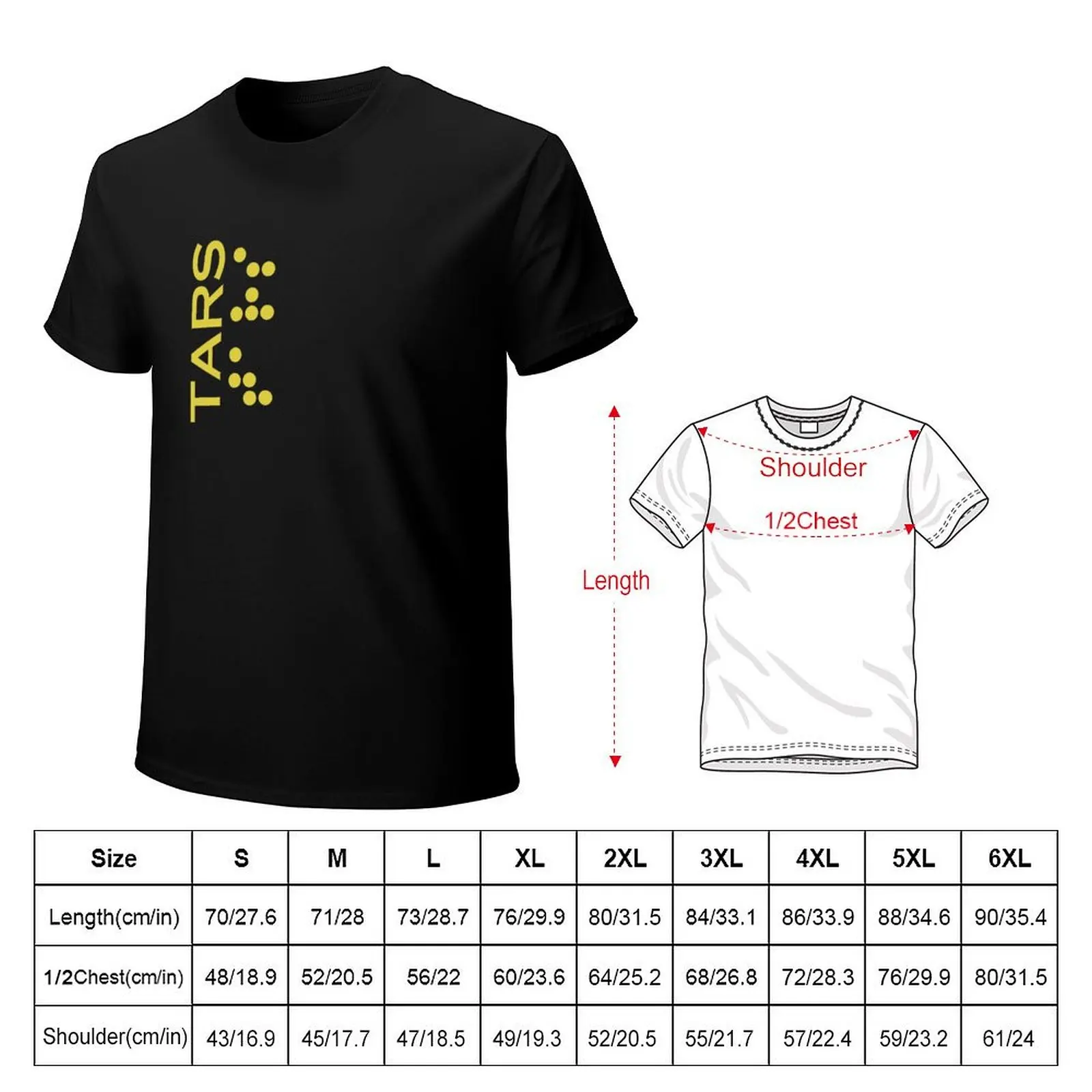 Interstellar - Tars design (correct font) T-Shirt man t shirts for men casual T-Shirt