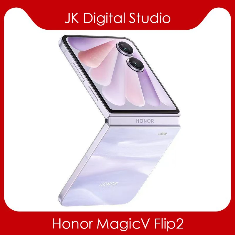 Original Honor Magic V Flip2 5G Smart Phone 6.82inch OLED Snapdragon8 Gen3 80W Super Charger 5500Mah 200MP MagicOS 9.0 OTA NFC