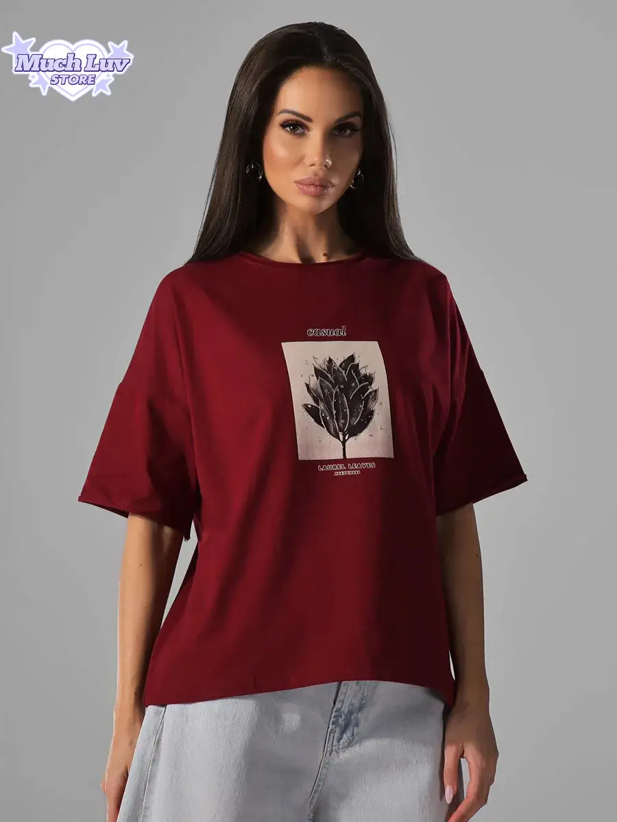 

Vintage Plant Printed T-shirt for Men and Women 100% Cotton T-shirt Summer Fashion Casual Comfy Commute Graphic Tee Y2k Harajuku