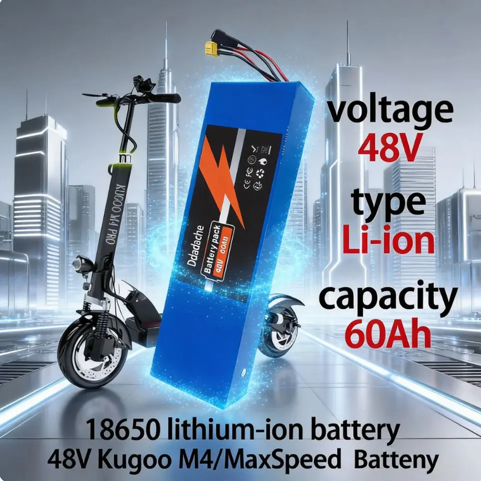 48V Lithium-Ionen-Akku 48V 60Ah 2000W 13S4P Lithium-Ionen-Akkupack für 54,6V für Citycoco BMS Elektroroller