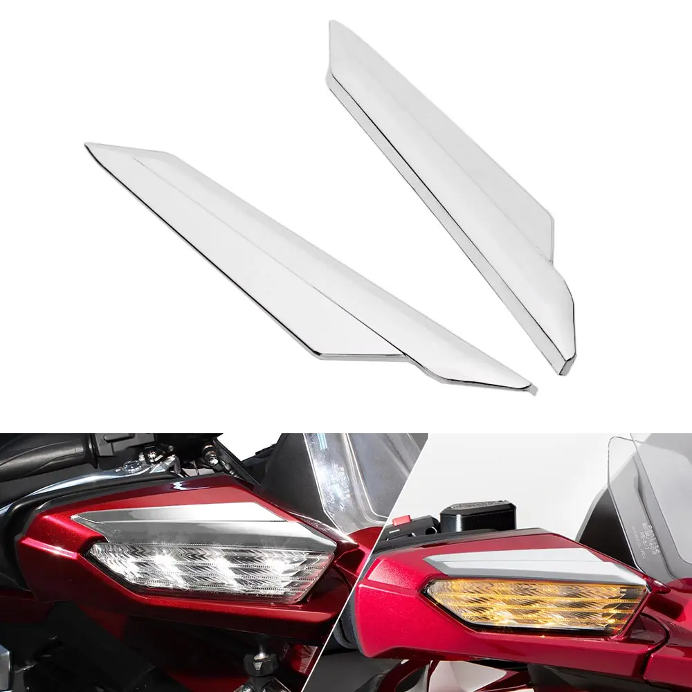 

Chrome Rearview Mirror Side Cover Trim For Honda Gold Wing GL1800 Tour DCT Airbag 2018-25 Motorcycle ABS Turn Light Decor Accent