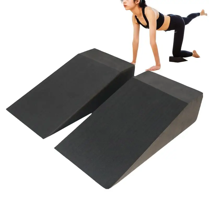 

Yoga Bricks Squat Wedge Blocks Non-Slip Squat Ramp Deadlift Wedge Calf Stretcher Strength for Squat and Deadlift Flat Pilates