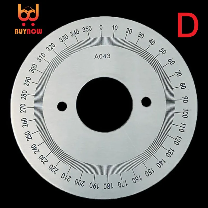 100mm Diameter High quality Stainless Steel Scale 360 Degree Scale Small Scale Protractor Stainless Steel Disc