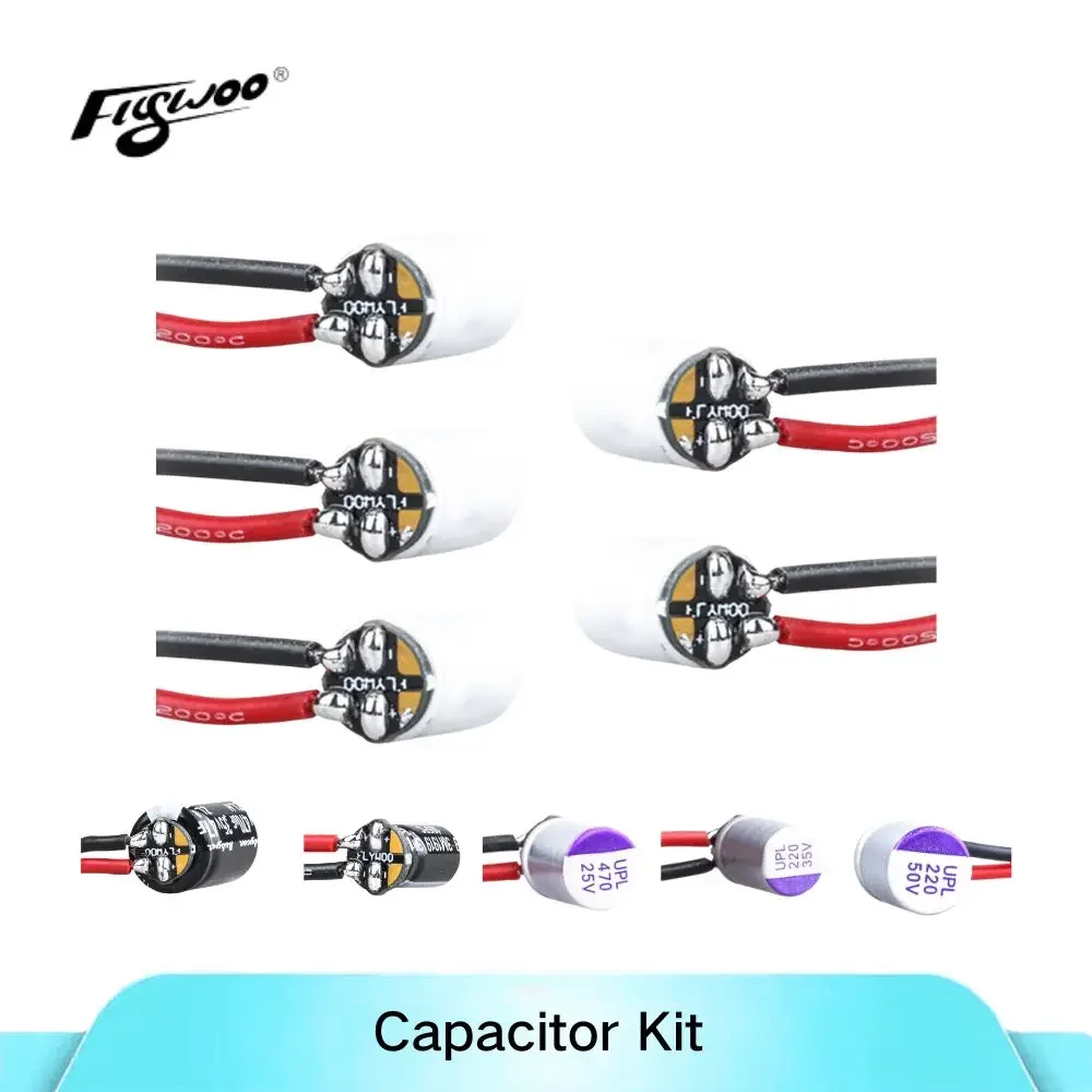 

Flywoo UNICON/RUBYCON Capacitor Kit: 50V/35V/25V 220UF/470UF, W/ Capacitor Cap & PCB