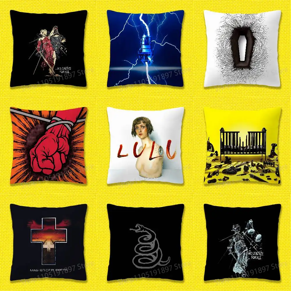 

M-MetallicaS R-Ride the Lightning Throw Pillow Case For 55x55cm 30x30cm 50x50cm 45x45cm 40x40cm Square Chair Pillowcase Case