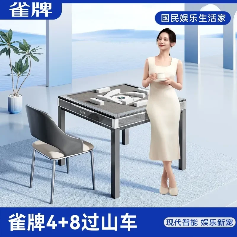 Fully Automatic Mahjong Table 8 Player Household Electric Roller Coaster Style No Push No Catch Self Shuffling Game Machine