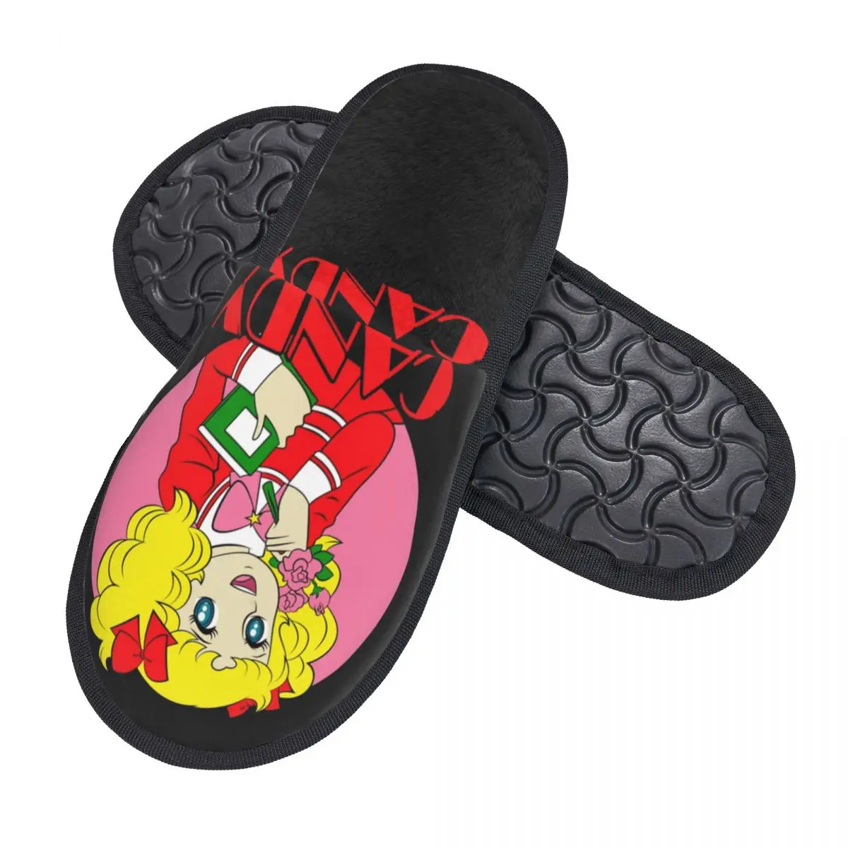 Candy Candy Cozy Scuff Memory Foam Slippers Women Anime Japan Bedroom House Shoes