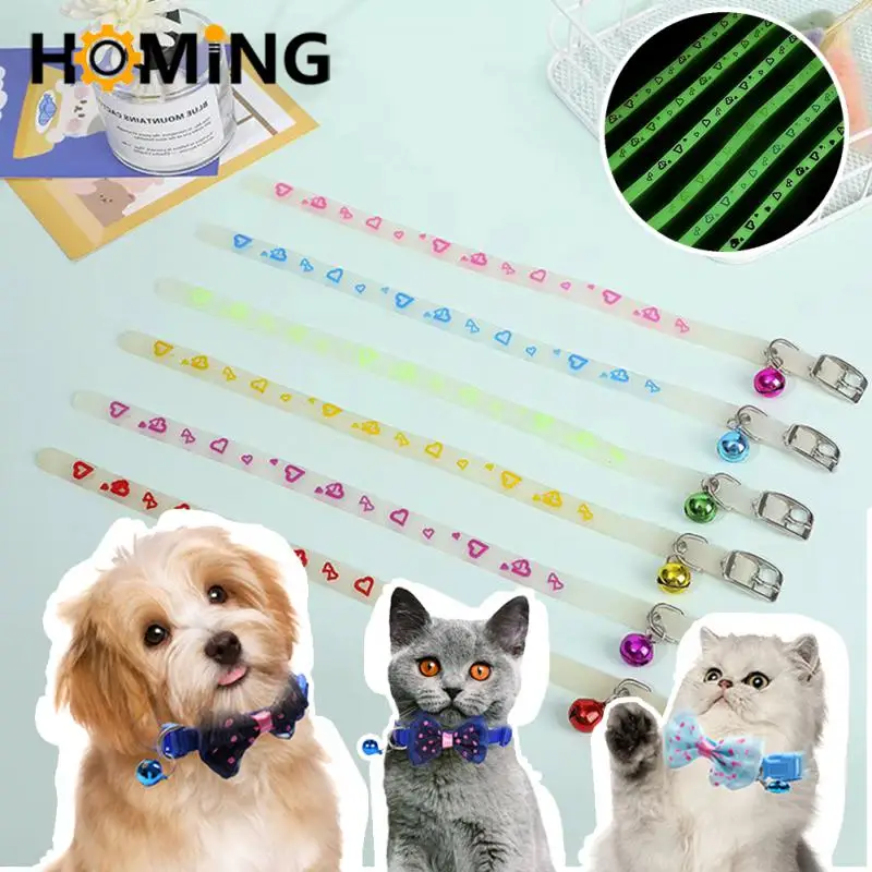 Colored LED Flashlight Dog Cat Collar Glow Pendant Pet Dog Night Safe Pet Leader Necklace Glow Brightly Decorated Led Dog Collar