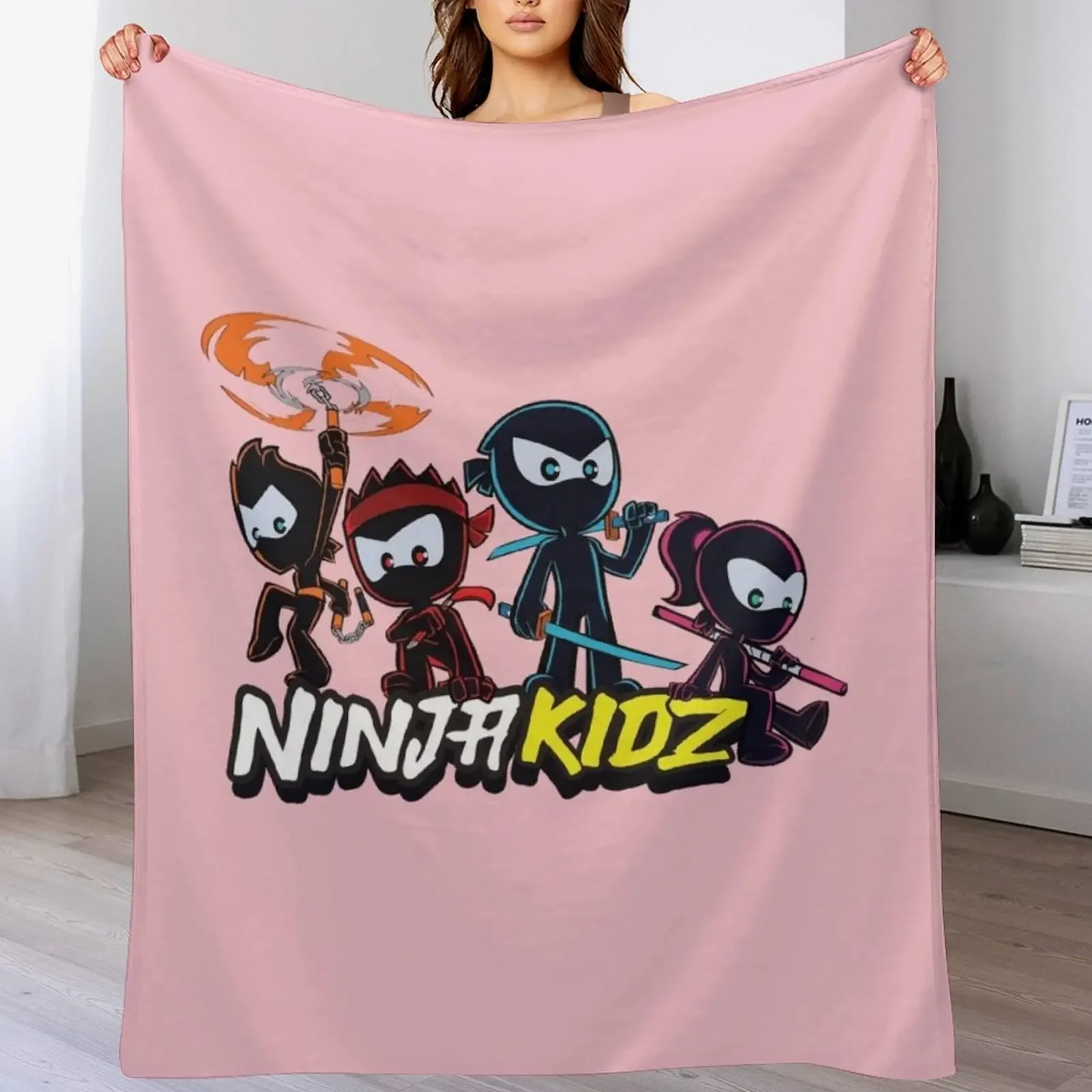 Ninja Kidz, Best Gift for children Throw Blanket Decorative Beds warm for winter Blankets