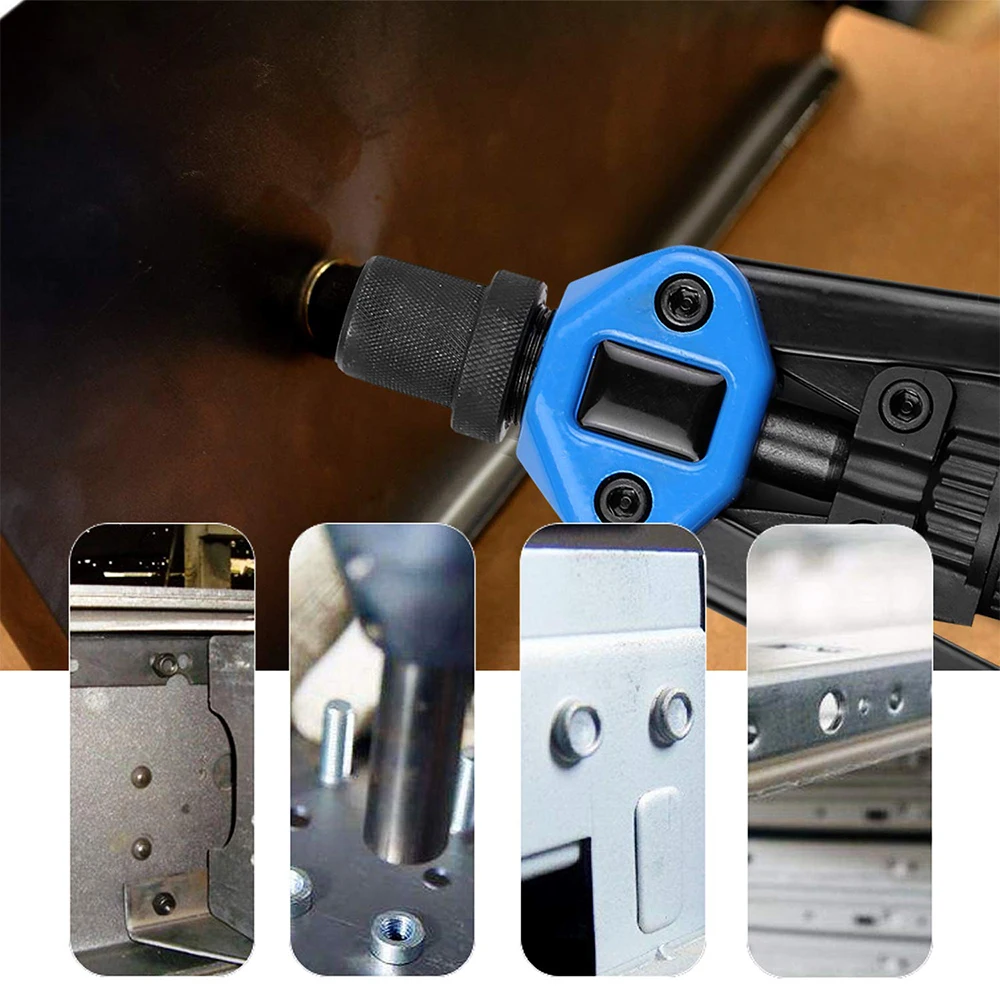 Set di pinze per dadi a rivetto Degreat, set di pinze per rivetti filettati, 110 dadi a rivetto in M5 M6 M8 M10 M12, rivettatrice manuale per impieghi gravosi, pistola per dadi a rivetto