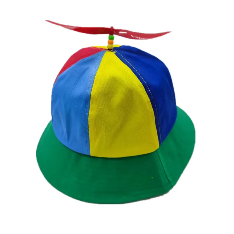 20 Farben Lustiger Propeller Regenbogen-Hubschrauber-Baseballkappe Größe S&L Unisex Kinder Teenager Kleine Köpfe Zylinder für Männer Frauen – Detail 15