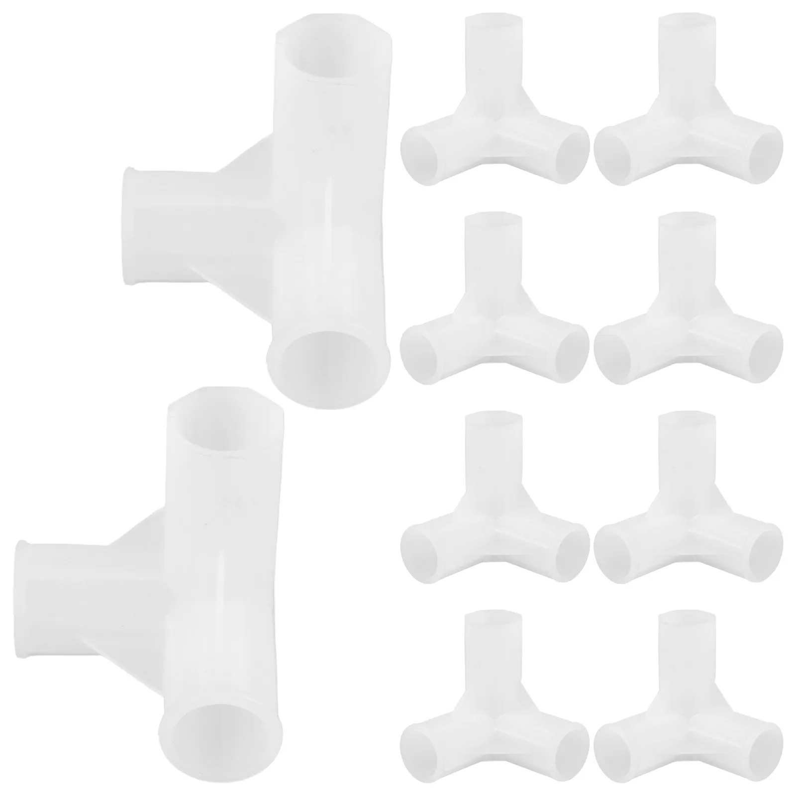10Pcs Plastic Corner Connectors - Heavy Duty Closet Rod 3-Way Fitting for Canvas Wardrobe Cabinet Fastener Joint I.d 13Mm No
