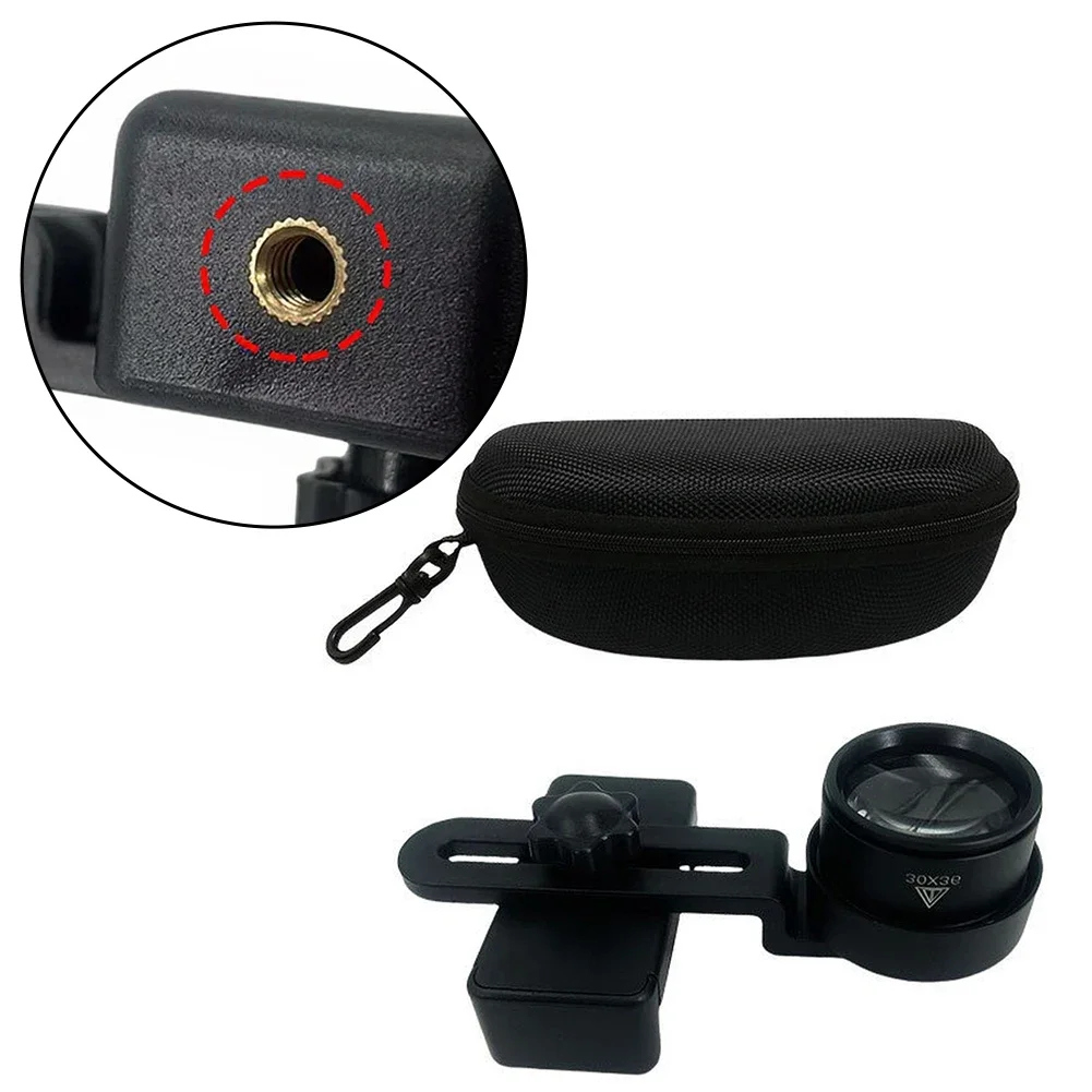 Macro Lens Adapter Clip-on Magnifier For Repair Work Non-slip Rubber Pad Curved Groove Clamp Tripod Mountable For Smartphones