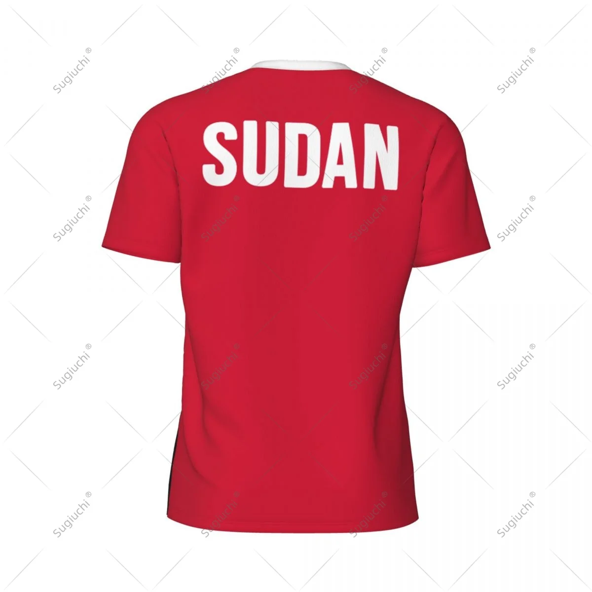 Sudan Flag Men Sports T-shirt Women Tees jersey for Soccer Football Running Bike Tennis Fitness Fans view 4