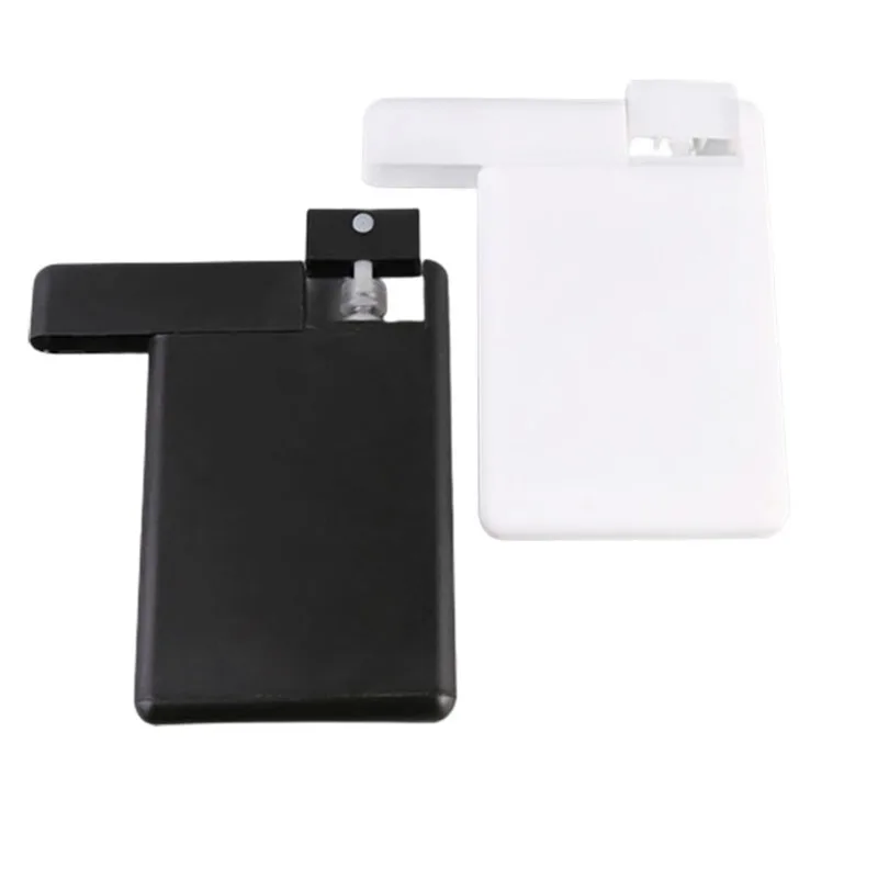 1000 X 20ML White Black Plastic PP Credit Card Type Portable Perfume Spray Bottle 20CC Pocket Mist Sprayer Fragance Atomuizer