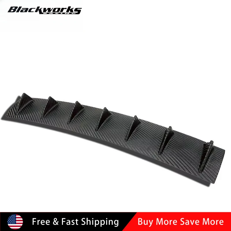 

Universal Carbon Style Rear Lower Bumper Diffuser Fin Spoiler Lip Wing Splitter