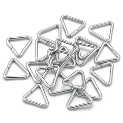 100pcs Stainless Steel Triangle Open Jump Ring Clasp Hook DIY Earrings Bracelet Accessories Jewelry Making Supplies Wholesale
