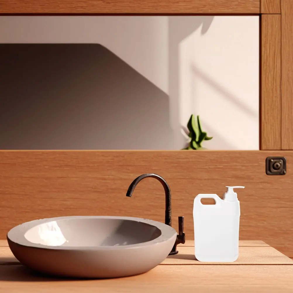 

3L Reusable Press Type Dispenser Bottle For Body Wash Shampoo Hand Soap Large Capacity Plastic Pump Container Home Hotel Use