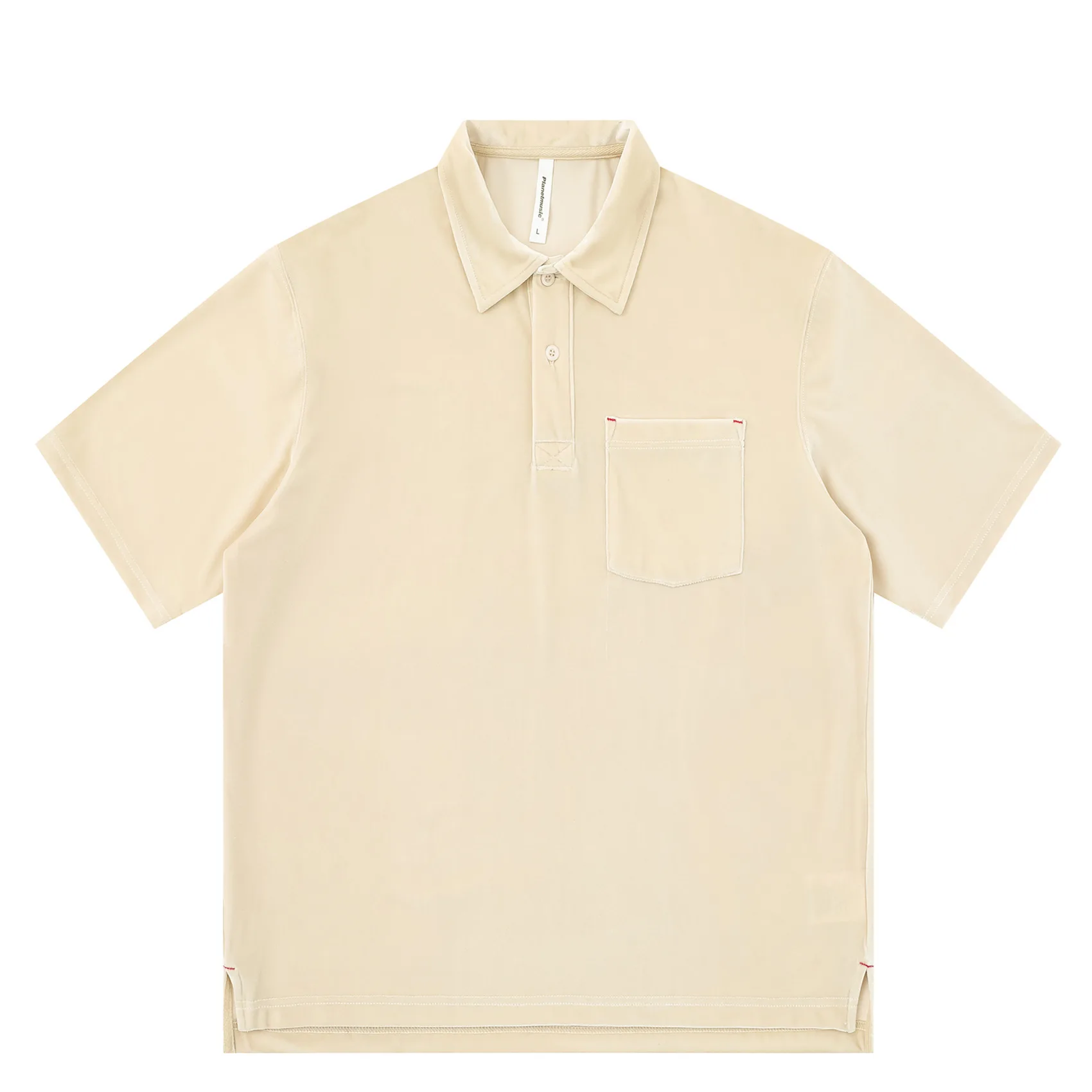 Summer American Retro Pocket Patchwork Short Sleeved Polo Shirt
