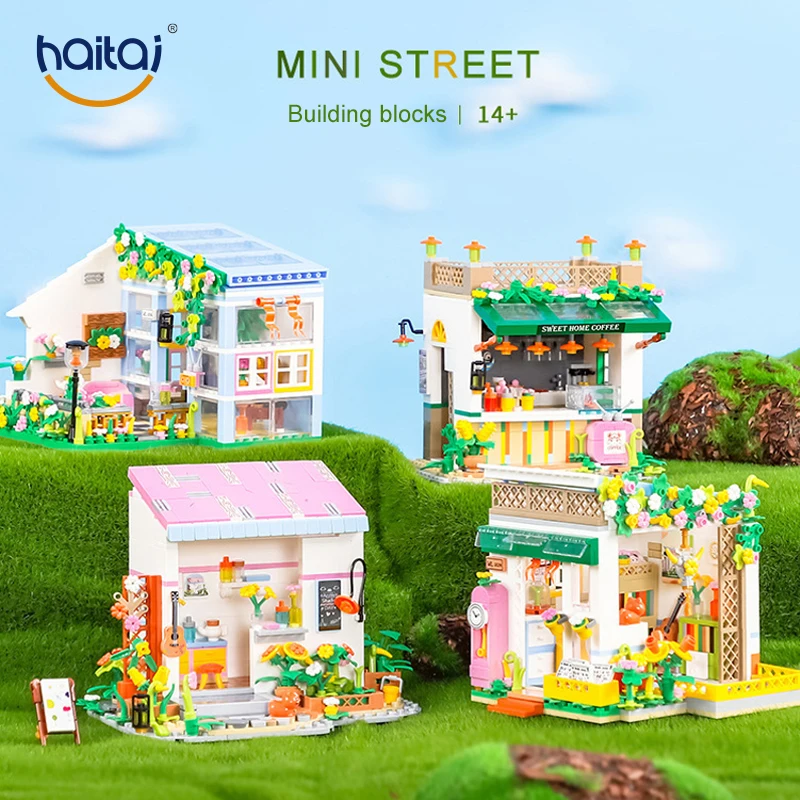 Miniature Diamond Particles Fairy Tale Town Assembled Building Blocks DIY Small Particles Street View Building Blocks Toys