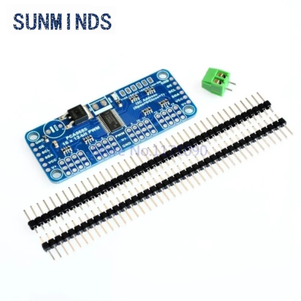 16 Channel 12-bit PWM/Servo Driver-I2C interface-PCA9685 for Raspberry pi shield module servo shield