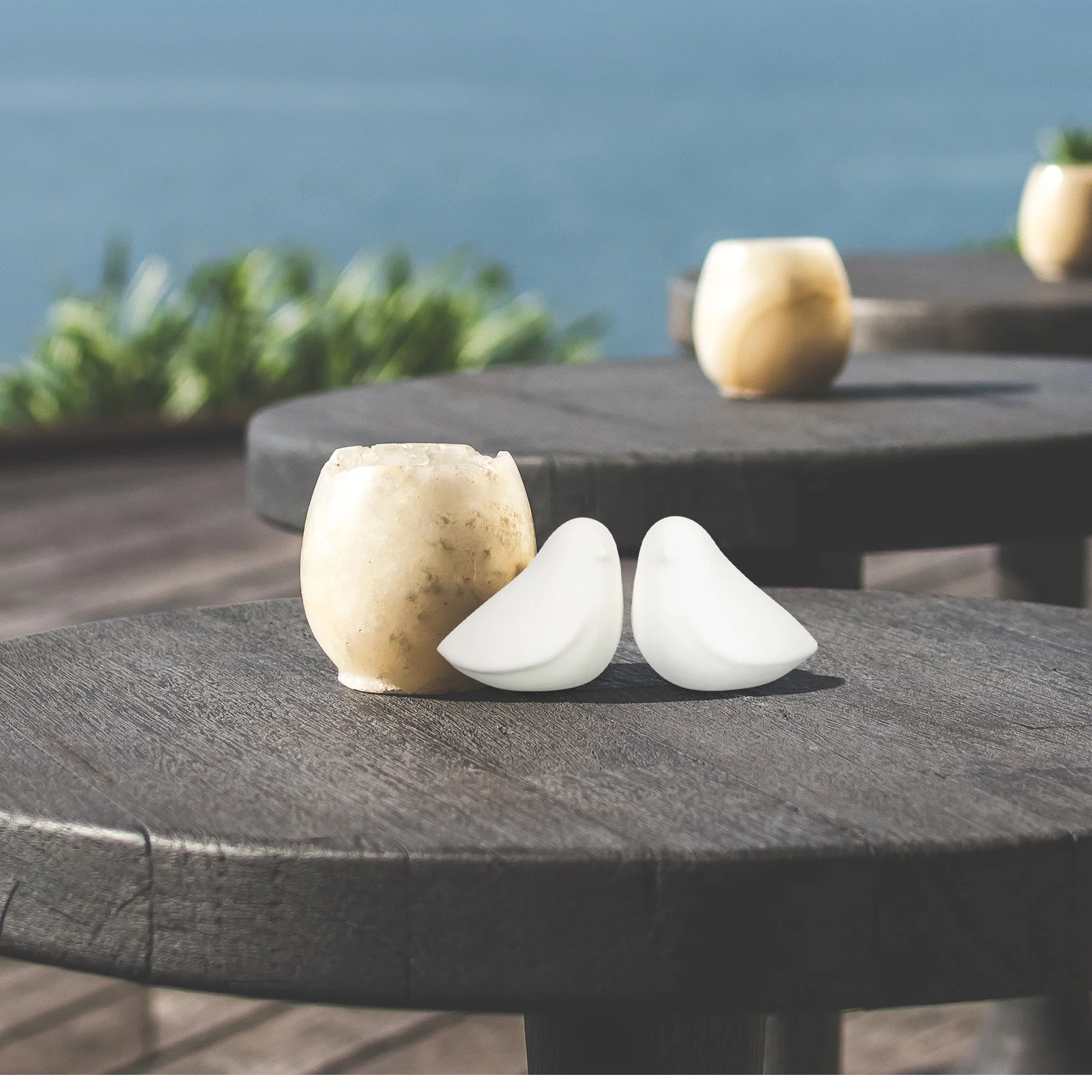 

2Pcs Ceramic Bird Decor Minimalist Style Smooth Surface Home Decoration Desktop Accent Perfect for Bookshelf Office Garden