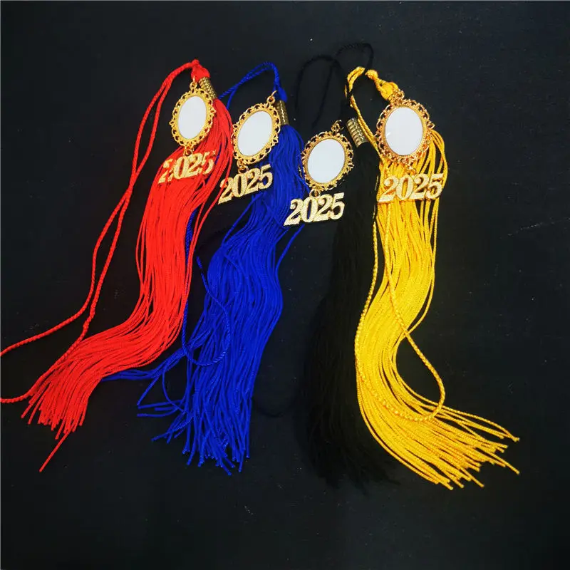 sublimation blank new 2025 graduation hat tassels charms  hot transfer printing consumables  20pieces/lot