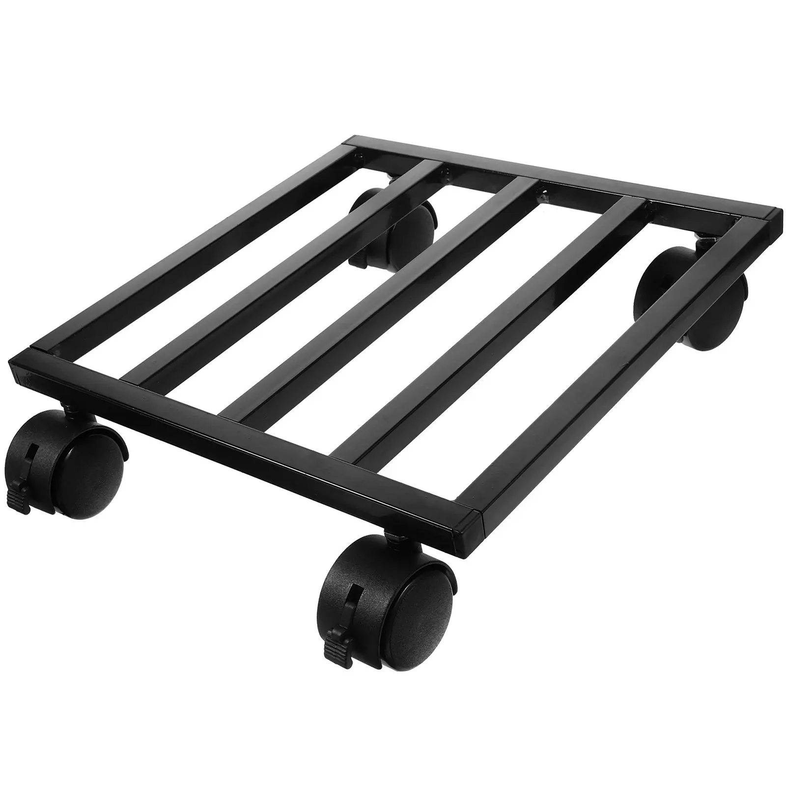 Iron Plant Dolly with Wheels Heavy Duty Rolling Base for Large Plant Pots Indoor Outdoor Garden Decorative Tray Stand