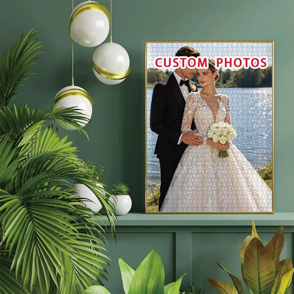 35/300/500/1056pcs Personalized Custom Photo Puzzle Couple Photos Couple Custom photo puzzle