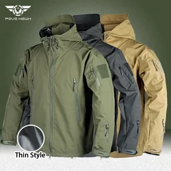 Veste Cargo Imperméable en Peau de Requin pour Homme, Coupe-Vent Militaire, Multi-Poches, Résistant à l'Usure, Printemps Automne