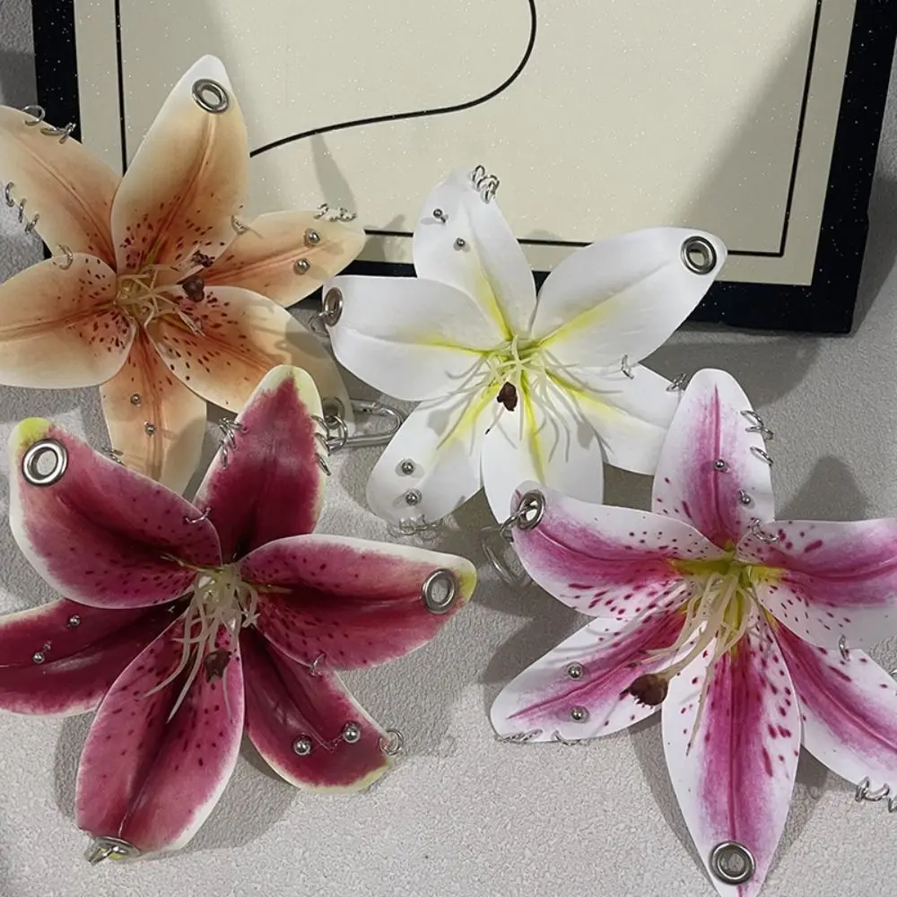 Fashion Exquisite Lily Keychain Phalaenopsis Orchid Simulation Flower Flower Keychain Chic Hanging Bag Pendant