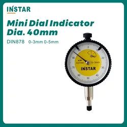 INSTAR Dial Indicator Mini 0-3mm 0-5mm Dial Gauge DIN Standard Industrial Quality 0-10mm 0.01mm