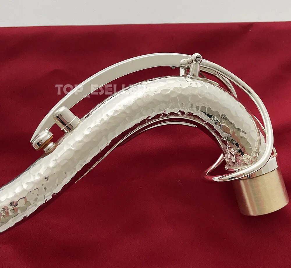 رقبة ساكسفون تينور مطروقة يدويًا MK VI SBA نمط SAX رقاب فضية 27.50 ملم