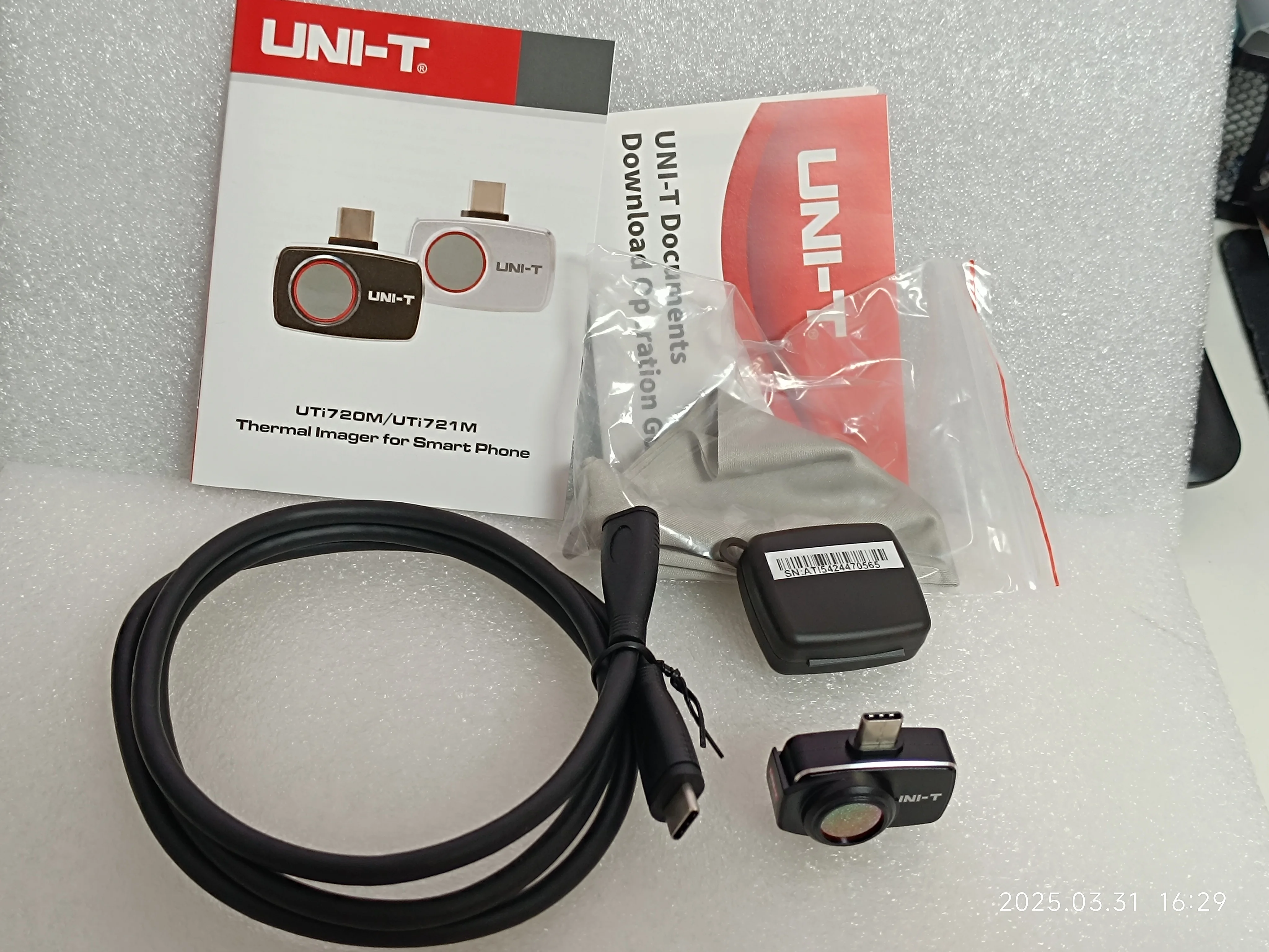 Telecamera termica per cellulare UNI-T UTi721M 256*192 Acquisizione immagine Registrazione video Modulo termocamera di tipo C per riparazione PCB Android