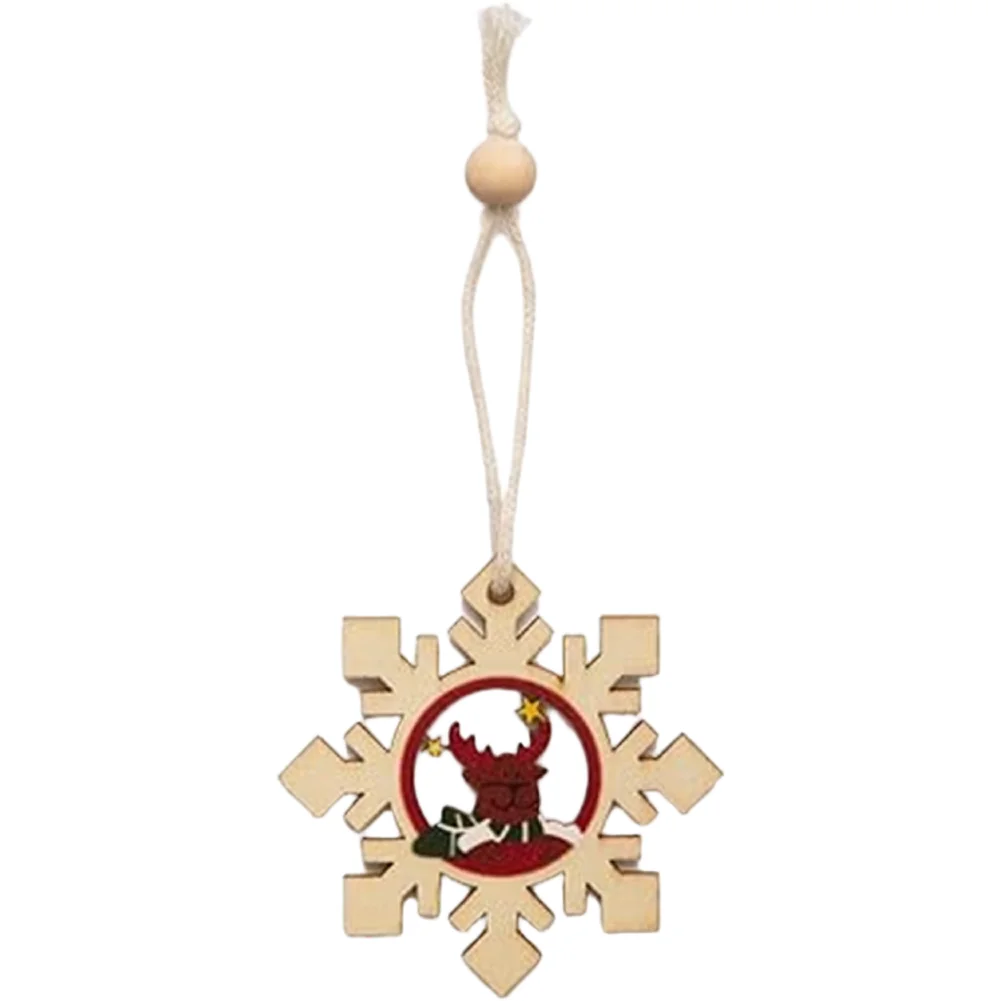 Classic European Style Wooden Pendant for Seasonal Christmas Decorations Hanging Ornament for Trees Mantels and Home