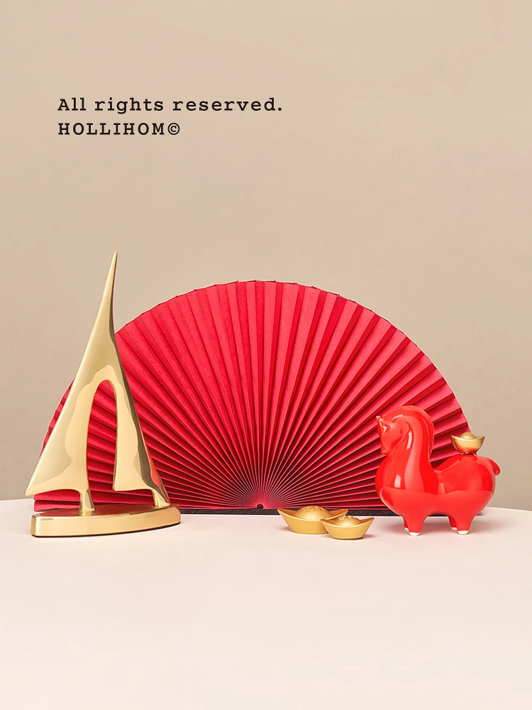 

Позолоченные латунные декоративные украшения для входа, символизирующие удачу, для новоселья, элитный подарок, традиционный китайский стиль