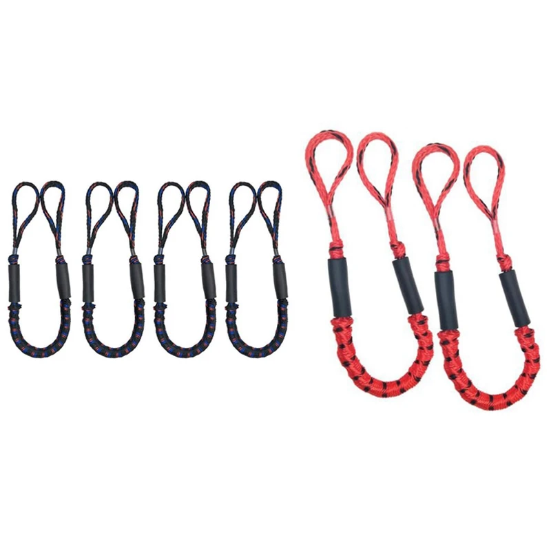 

6 Pcs Boating Ropes Boat Mooring Rope Bungee Cords For Drifting Jet Ski Surfboard Kayak Pontoon Rowing Boats Accessories