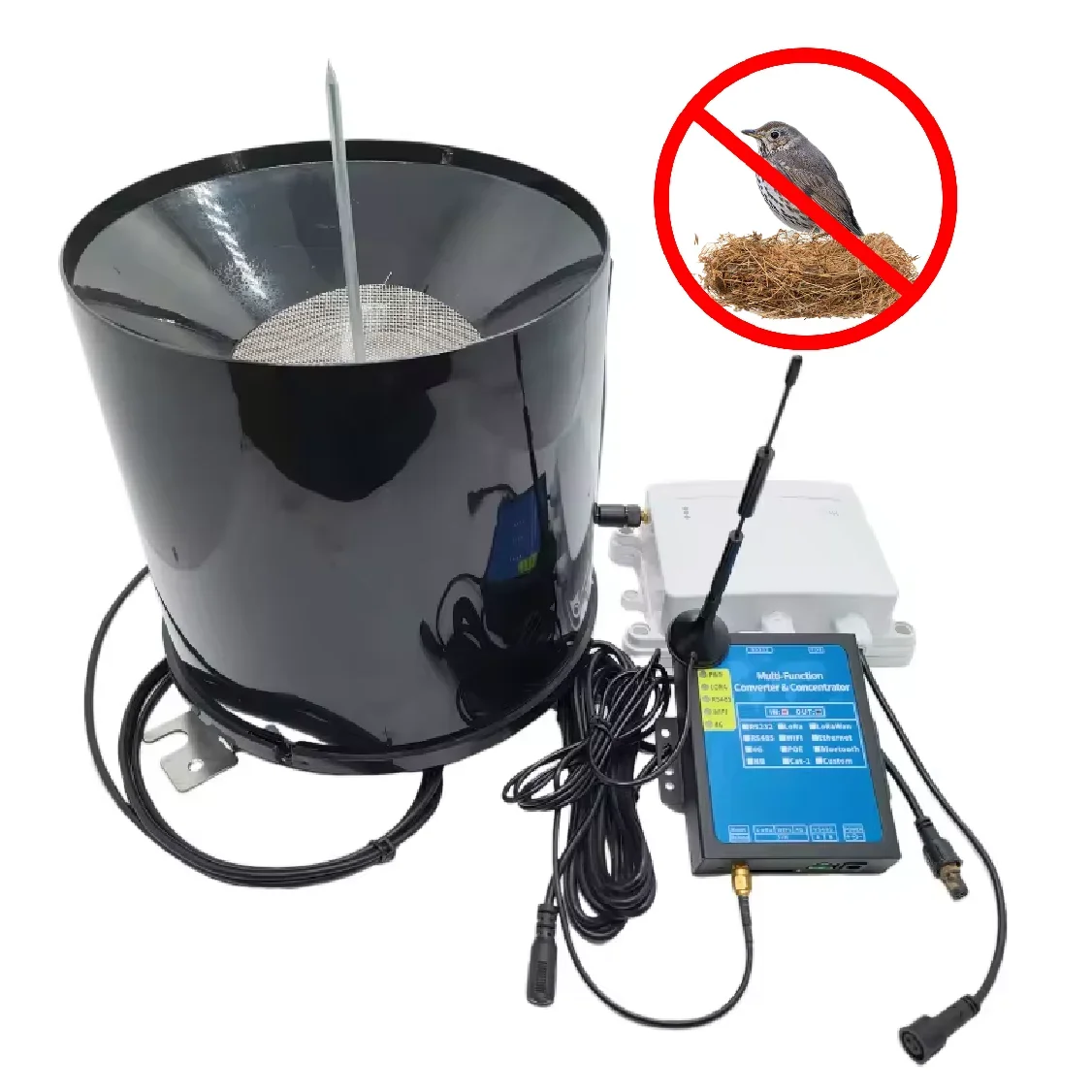 

RS485 OUTPUT HIGH PRECISE 0.2MM PULSE ABS PLASTIC TIPPING BUCKET WEATHER RAIN GAUGE